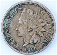 Coin 1860 United States Indian Cent in VF+