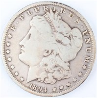 Coin 1894-P Morgan Silver Dollar In Very Good