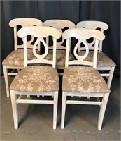 Shabby Chic  Painted Upholstered Dining Chairs