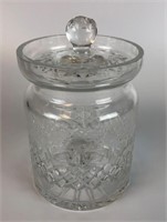 Ornate Gallia Crystal Jar With Lid