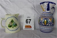 Provincial Pottery Pitchers (*Both Repaired)