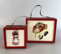 Two Wooden Purses
