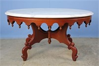 Mahogany Marble Top Coffee Top Table C. 1950's