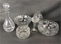 Selection Of Crystal Serving Pieces