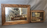 Two Erlanger Mirrored Beer Signs