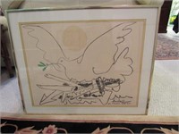 Picasso Reproduction Print "Dove of Peace", 1962
