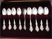 Forty-Six Pieces Oneida Sterling Flatware - In cas