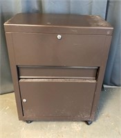Vintage Metal Cabinet on Casters