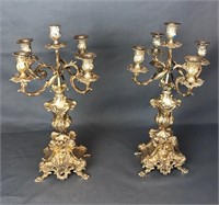 Pair Of Gilded Candle Holders