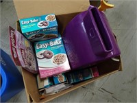 Easy Bake Oven with food and parts (unsure of age