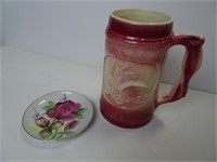 Stein and china plate