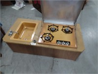 Stove and sink for campervan or RV