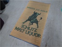 36" x 72" vintage Schlitz grass mat