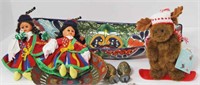 Painted Ceramic Tray, Mexico, 16”. Madeira