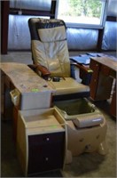 2-PEDICURE SPA & MASSAGE CHAIRS & NAIL TABLE