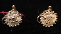 18 kt white gold diamond earrings with 8 marquis