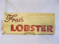 Wooden sign, Fresh Lobster
