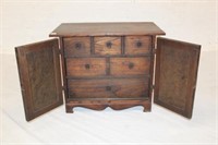 Antique Chinese Cabinet w/ 2 doors, 6 inner drawer