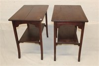 Pair of Mahg. End Tables ca 1920's