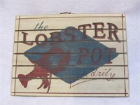 Wooden sign, the Lobster Pot