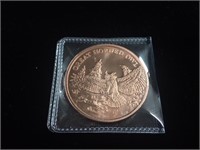 Great Horned Owl 1 OZ. .999 Copper Round