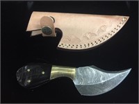 Damascus 8" Full Tang Hunting Knife