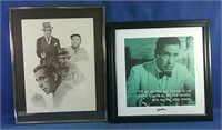 2 framed Humphrey Bogart collector pictures