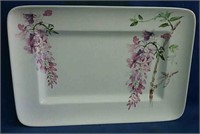 China tray,  floral, 13" x 19" , as new
