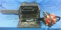 Homelite chainsaw in carrying case