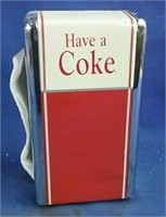 1992 metal Coca-Cola napkin holder
