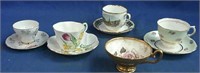 assorted cups & saucers