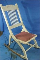 antique folding rocking chair