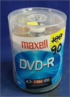 90 pack of Maxell  DVD-R recordable disc - 4