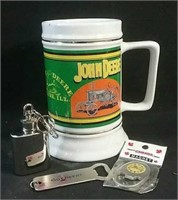 John Deere collector beer mug & extras