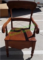 Vintage Wooden Commode Chair