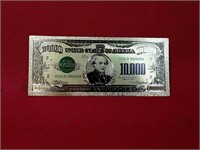 Gold Foil $10,000 Chase Replica Note