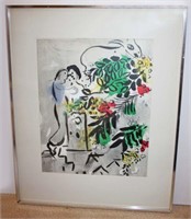 Lithograph Print of Chagall Style