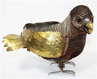 Metal Parrot Sculpture