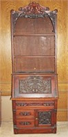 Deeply Carved Drop Front Secretary with