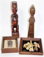 Two Carved Wood Figures