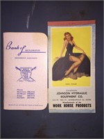 Note Pads "Dress Parade"  Bank of Menomonie Book