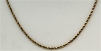 10kt Gold 16" Rope Necklace