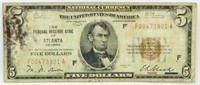1929 Atlanta $5 National Currency Bank Note