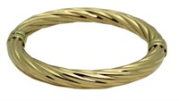 14kt Gold Quality XL Diamond Bangle Bracelet