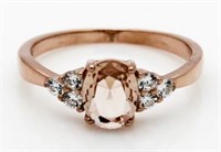 Oval 1.50 ct Morganite Designer Ring