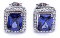 Radiant 1.00 ct Tanzanite Earrings