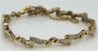 14kt Gold 4.00 ct Baguette Diamond Bracelet