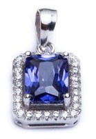 Radiant 1.00 ct Tanzanite Pendant