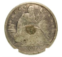 1861-S Seated Liberty Silver Half Dollar