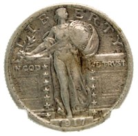 1917 Type 2 Standing Liberty Silver Quarter
